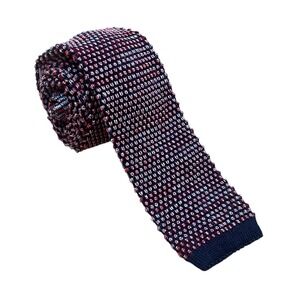 Jack Spade Bleecker Street 100% Cotton Knit Square End Skinny Tie Made in Italy